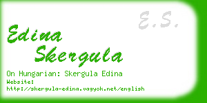 edina skergula business card